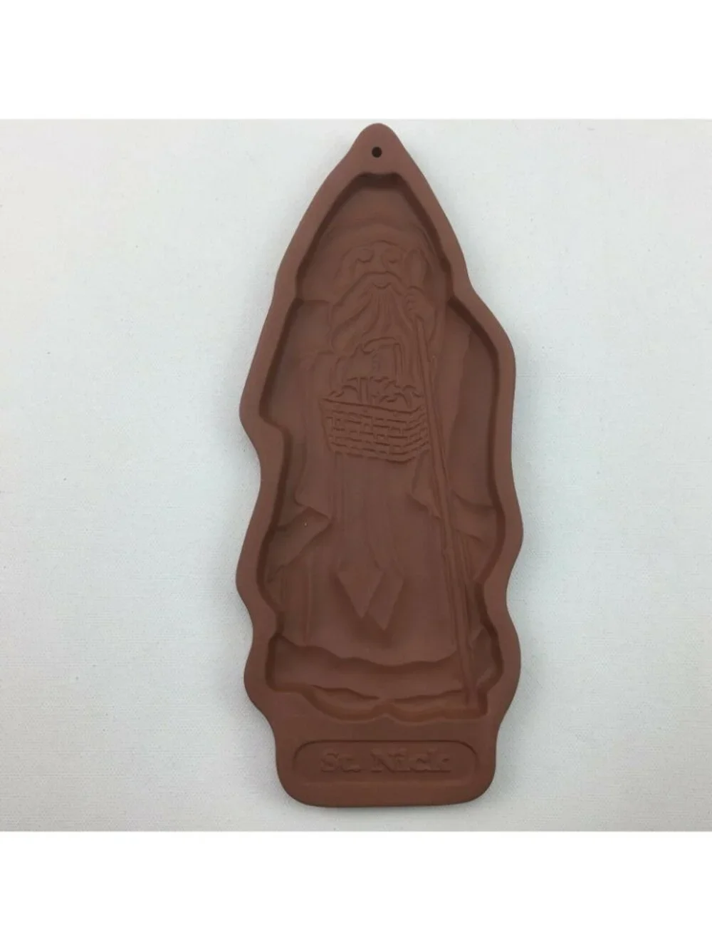 Vintage 1993 Longaberger Pottery St. Nick Santa Cookie Mold Christmas USA 10